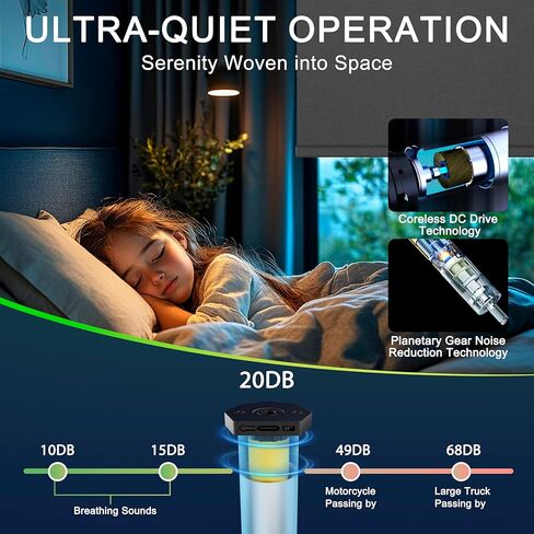BERISSA Motorized Blinds with Remote,Blackout Smart Blinds for Windows,Linen Fabric,Remote Control,Thermal Insulated Automatic Blinds,Electric Blinds with USB/Solar Pannel.Brown in Saudi Arabia