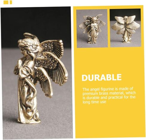 Vintage Brass Angel Statue Creative Cupid-Shape Figurine for Desktop Decor Elegant Brass Craft Ornament for Indoor Tabletop Angel Decoration Unique Home Office Accent in Saudi Arabia