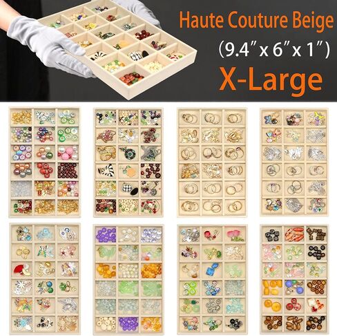 X-Large Jewelrys Tray for Drawer 8 Pack Earring Organizer Stackable Velvet Jewelry Organizer Dresser Rings Studs Earring Holder in Saudi Arabia