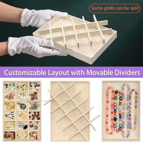 X-Large Jewelrys Tray for Drawer 8 Pack Earring Organizer Stackable Velvet Jewelry Organizer Dresser Rings Studs Earring Holder in Saudi Arabia