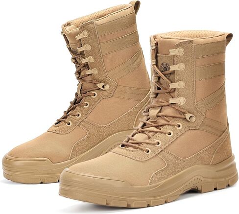 ANGRYRAM Work Boots for Men Steel Toe Men's Tactical Military Boot Comfortable Lightweight Slip Resistant Hiking Boots for Men in Saudi Arabia