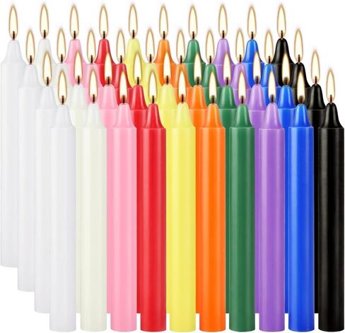 40 Pack Assorted Color Spell Chime Candles, 4 Inch Mini Taper Candles for Home Decor Kitchen Decor Wedding Decoration-10 Colours,Great for Casting Chimes, Rituals，Christmas Candles in Saudi Arabia
