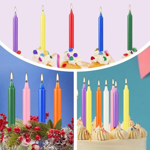 40 Pack Assorted Color Spell Chime Candles, 4 Inch Mini Taper Candles for Home Decor Kitchen Decor Wedding Decoration-10 Colours,Great for Casting Chimes, Rituals，Christmas Candles in Kuwait
