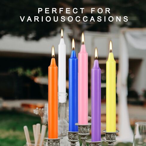 40 Pack Assorted Color Spell Chime Candles, 4 Inch Mini Taper Candles for Home Decor Kitchen Decor Wedding Decoration-10 Colours,Great for Casting Chimes, Rituals，Christmas Candles in Kuwait