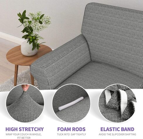 ZNSAYOTX Chair Slipcovers with Arms for Living Room High Stretchy Spandex Pet Friendly Armchair Furniture Protection Covers (Black and White, Chair) in Saudi Arabia