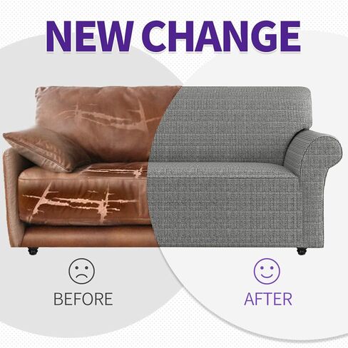 ZNSAYOTX Chair Slipcovers with Arms for Living Room High Stretchy Spandex Pet Friendly Armchair Furniture Protection Covers (Black and White, Chair) in Saudi Arabia