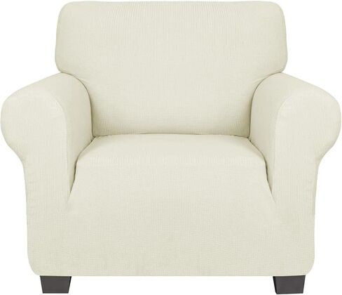 ZNSAYOTX Chair Slipcovers with Arms for Living Room High Stretchy Spandex Pet Friendly Armchair Furniture Protection Covers (Black and White, Chair) in Saudi Arabia