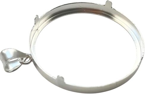 sterling silver coin bezel with Prongs for Mexico 50 Pesos Gold Coin in Saudi Arabia