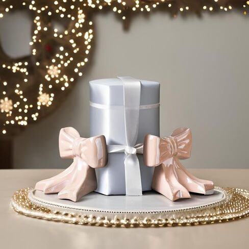 مساند كتب على شكل قوس للأرفف - حامل كتب مكتبي، ديكور منزلي لطيف، فكرة هدية (فراشة سيراميك وردي) in Kuwait