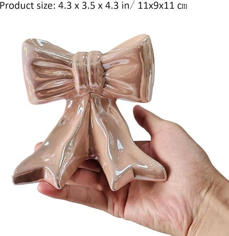 مساند كتب على شكل قوس للأرفف - حامل كتب مكتبي، ديكور منزلي لطيف، فكرة هدية (فراشة سيراميك وردي) in Kuwait