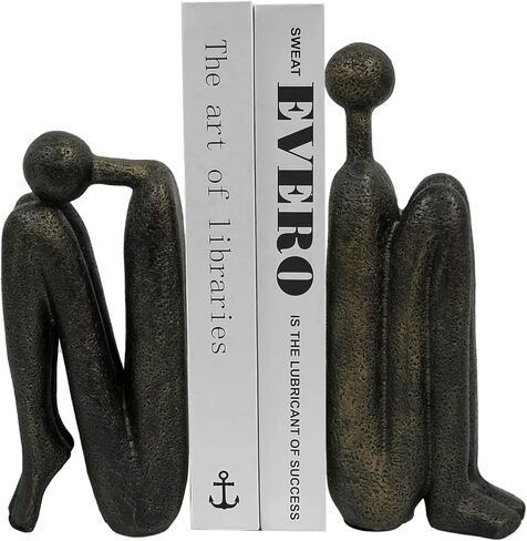 مساند الكتب المزخرفة للأرفف من Thinker، زوج واحد من حامل أطراف الكتب عالي التحمل، سدادة كتب من الراتنج لديكور غرفة المعيشة في المنزل والمكتب in Kuwait