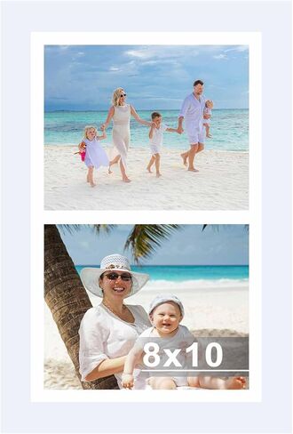 8x10 Double Picture Frame, Display 2 8 x 10 Photos or 11x17 Picture, Two Opening Double 8x10 Collage Frame for Wall Hanging, 8 by 10 Multi Photo Frame, Black in Saudi Arabia