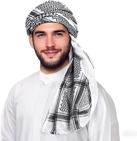 كوفية وشاح عربي لتغطية الرأس للرجال شيخ، عمامة إسلامية إسلامية، الإمارات دبي، أغطية رأس للرجال in Kuwait