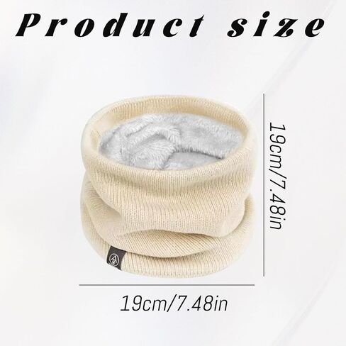 Knit Fleece Neck Gaiter, Neck Warmer for Men Women Winter Warm Infinity Scarf for Cold Weather & Outdoor Activities in Saudi Arabia