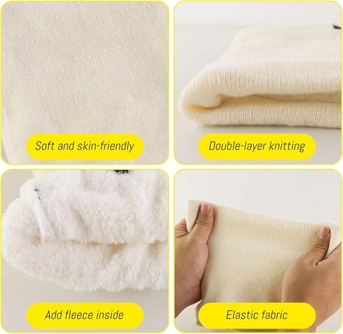 Knit Fleece Neck Gaiter, Neck Warmer for Men Women Winter Warm Infinity Scarf for Cold Weather & Outdoor Activities in Saudi Arabia