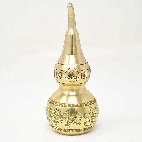 fengshuisale Feng Shui Brass Wu Lou/Hu Lu Gourd (Gold) (#3) in Kuwait