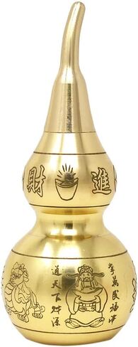 fengshuisale Feng Shui Brass Wu Lou/Hu Lu Gourd (Gold) (#3) in Kuwait