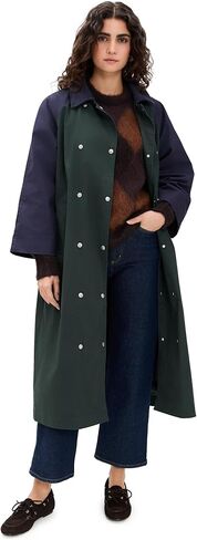 Women's Color Blocked Trench Coat in Saudi Arabia