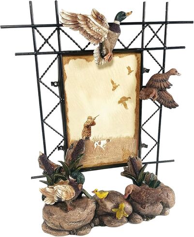 إطار صورة Mel's Dreams Duck Hunter مقاس 4x6 - ديكور ريفي لكوخ ريفي، إطار صور لصيد الطيور المائية للمزرعة أو النزل in Kuwait
