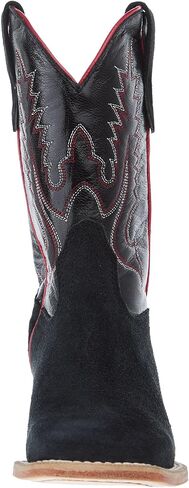 R Youth Black Rough Out with Black Shaft Square Toe Boot in Saudi Arabia