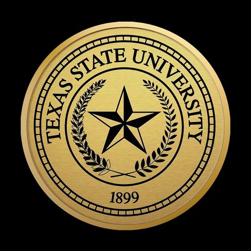 Texas State University 14" w x 11" h Diploma Frame - Fits a bachelor's, master's and phd - Gold Embossed Diploma Frame - Cherry Moulding with Black Matting - Officially Licensed in Saudi Arabia