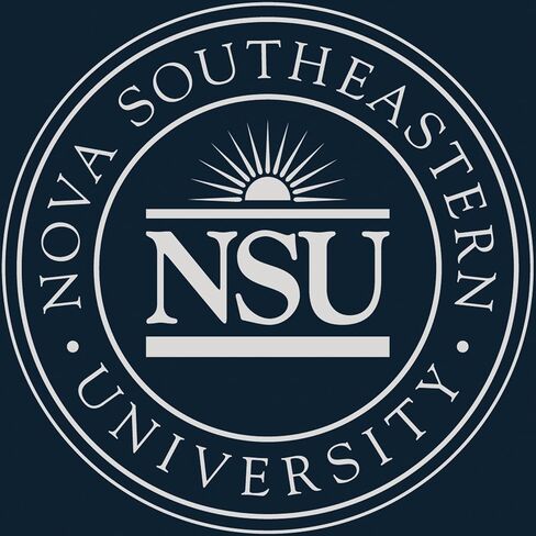 Nova Southeastern University 14" w x 11" h Diploma Frame - Fits a bachelor's, master's and phd - Silver Embossed Diploma Frame - Cherry Moulding with Navy and Silver Matting in Saudi Arabia