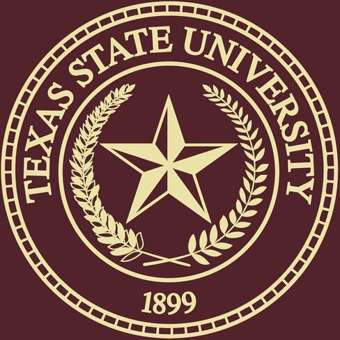 Texas State University 14" w x 11" h Diploma Frame - Fits a bachelor's, master's and phd - Gold Embossed Diploma Frame - Cherry Moulding with Maroon Matting - Officially Licensed in Saudi Arabia