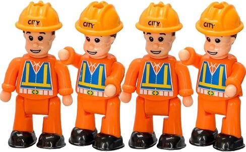 FUNERICA Police Officer Toy Figures- 4 Detailed Policeman & Police Chief - Imaginative Play Police Action Figures for Toddlers & Kids Roleplay - Little People Figurines - Mini Community Helpers in Saudi Arabia