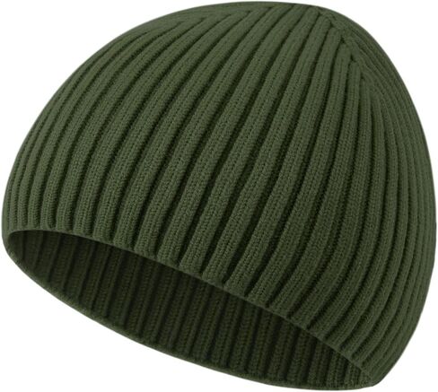 Wool Knit Fisherman Beanie Hat for Men Women,Cuffless Warm Short Cuff Beanies Toboggan Ski Hats Winter Skull Cap in Saudi Arabia