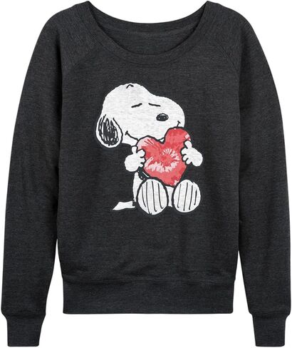 HYBRID APPAREL - Peanuts - Snoopy With Heart - Women's Lightweight French Terry Pullover in Saudi Arabia
