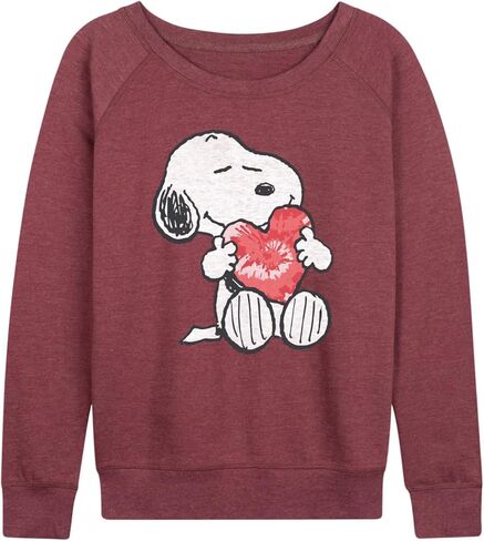 HYBRID APPAREL - Peanuts - Snoopy With Heart - Women's Lightweight French Terry Pullover in Saudi Arabia