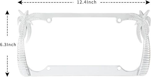 Palm Tree License Plate Frame,Beach License Plate Frame,Hawaii License Plate Frame,Black License Plate Frames for Men,Cute License Plate Cover in Kuwait