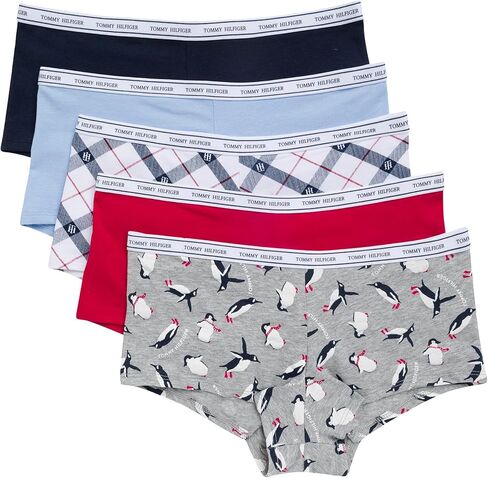 Tommy Hilfiger Women's Classic Cotton Logoband Boyshort 5-Pack in Saudi Arabia