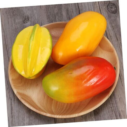 Yellow Mango Artificial Fruit Photo Prop Creative Educational Display Decoration for Home Wedding Kitchen and Photography Showcase in Saudi Arabia
