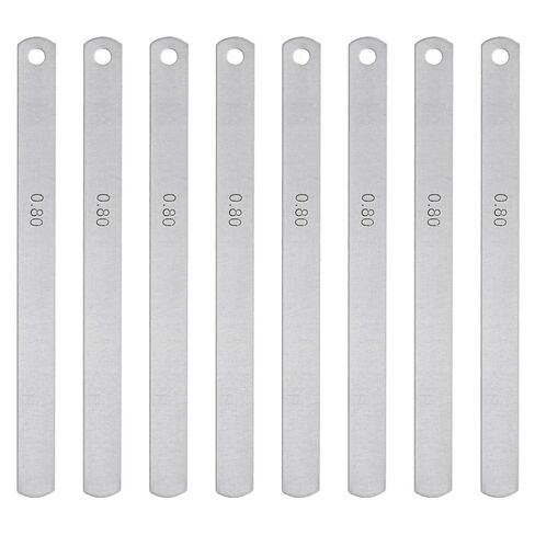 HARFINGTON 8 Blades Metric Steel Feeler Gauge, 0.5mm Thickness Filler Gauge, Offset Valves, Guitar Gauge Gage Measuring Tool, for Gap Width Thickness Measuring in Saudi Arabia