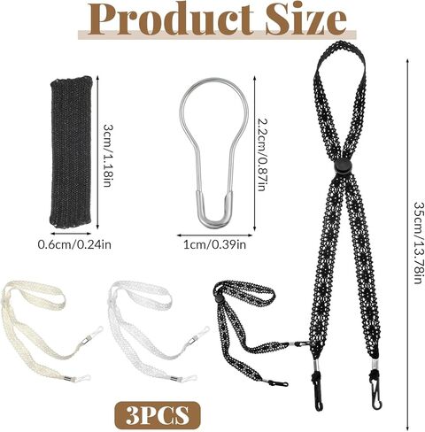 3 قطع من مشابك قبعة الشمس بحزام الذقن للرياح، أشرطة قابلة للتعديل مع مشابك للقبعات، أشرطة للذقن من الدانتيل للقبعات، مشبك حزام مضاد للخسارة قابل للإزالة لركوب الخيل والمشي لمسافات طويلة والمكشوفات ومضادة للفقد ومضادة للرياح in Kuwait