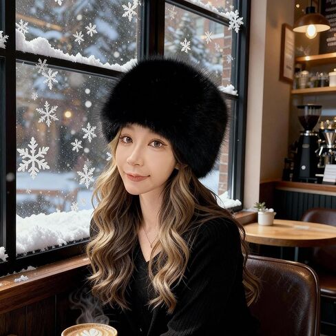 Upgraded Soft Fluffy Winter Bucket Hat for Women Warm Faux Fur Fisherman Cap Cozy Cold for Winter, Black in Saudi Arabia