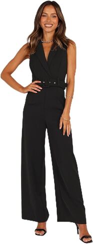 Petal & Pup womens Sienna Belted Jumpsuit in Saudi Arabia