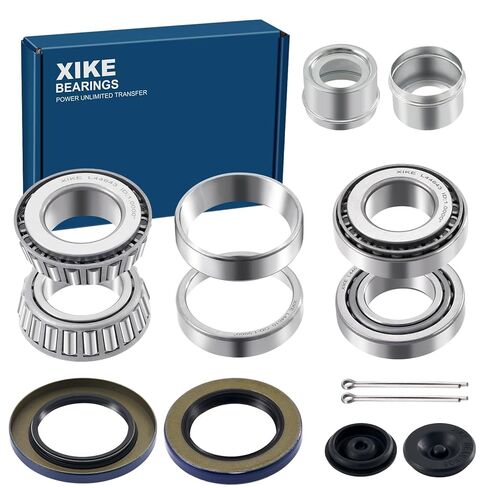 XiKe 4 Set Fits 5,200-6,000 lb Axles Trailer Wheel Hub Kit, 25580/25520 ＆ LM67048/LM67010 Bearings, 21333TB, 22333TB /10-10, 10-36 Seal and Cotter Pin. in Kuwait