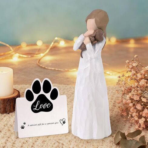 Dogs Memorial Gifts for Loss of Dog, Loss of Dog Sympathy Gift, Angels Figurines Pet Memorial Ornament, Pet Memorial Gifts for Dogs with Greeting Card in Saudi Arabia