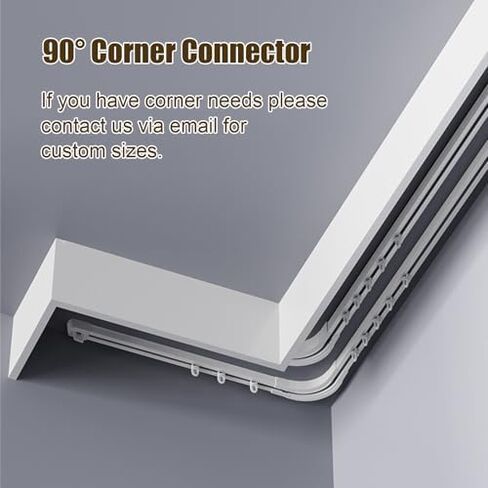 Bendable Curtain Valance Box with 90° Curvature – 5ft Aluminum Pelmet Panel, Dual-Rails Track for Ceiling/Wall Mount, Ideal for Home & Hotel Decor in Saudi Arabia