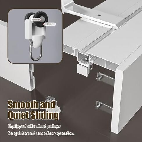 Bendable Curtain Valance Box with 90° Curvature – 5ft Aluminum Pelmet Panel, Dual-Rails Track for Ceiling/Wall Mount, Ideal for Home & Hotel Decor in Saudi Arabia