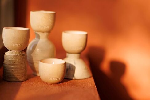 BLUEME Balance-White Lotus & Tea، التركيز-الأوكالبتوس والليمون، الحنين إلى البرغموت والمسك، الأوسمانثوس الهادئ وخشب الصندل، 4 قطع من شموع السفر الصحية، مستدامة، تحتوي على زيت عطري، مزيج شمع الصويا in Kuwait