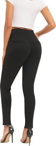 Women's Dress Pants Slim Fit High Waist Stretch Pull On with Pockets for Business Casual in Saudi Arabia