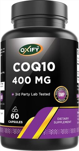أوكسيفاي COQ10 400 مجم | 60 كبسولة | خالي من الغلوتين، وغير معدّل وراثيًا | الملحق صنع في الولايات المتحدة الأمريكية in Kuwait