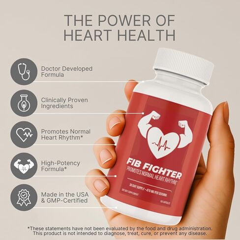 Heart Rhythm Support Supplement | Doctor-Developed | CoQ10, Magnesium & Vitamin C | Supports Normal Heartbeat & Cardiovascular Health | Vegan, Non-GMO | Made in USA | 60 Capsules – 30 Day Supply in Saudi Arabia