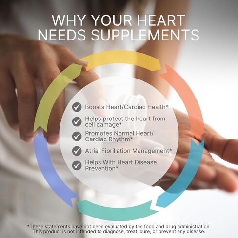 Heart Rhythm Support Supplement | Doctor-Developed | CoQ10, Magnesium & Vitamin C | Supports Normal Heartbeat & Cardiovascular Health | Vegan, Non-GMO | Made in USA | 60 Capsules – 30 Day Supply in Saudi Arabia