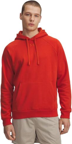 Under Armour Men's Rival Fleece Hoodie, Lichen Blue (424)/Onyx White, X-Small in Saudi Arabia