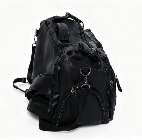 Premium Men’s Leather Travel Duffel Bag with Shoe Compartment, Detachable Shoulder Strap & Multiple Pockets — Large Weekend Travel, Gym & Carry‑on Bag in Kuwait