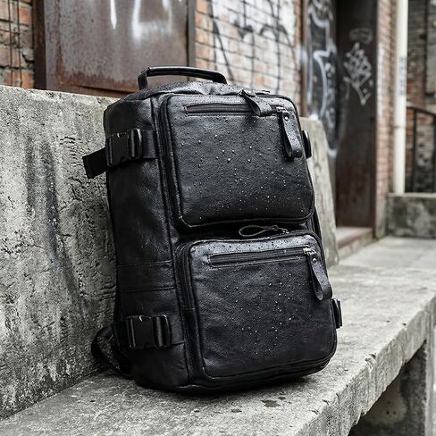 Premium Men’s Leather Travel Duffel Bag with Shoe Compartment, Detachable Shoulder Strap & Multiple Pockets — Large Weekend Travel, Gym & Carry‑on Bag in Kuwait